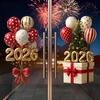 Elevate Your New Year Ambiance with 2026 Themed Window Decorations, Balloons, Gift Box, Foil Numbers, Ideal for Festive Displays