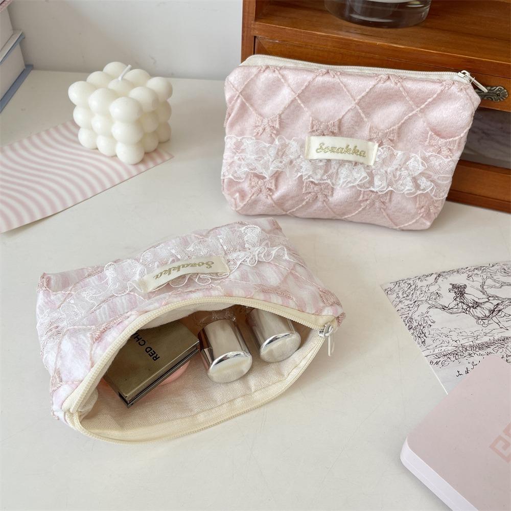 Multifunctional Coin Key Storage Pouch Lace Makeup Bag Portable Coin Purse  Travel