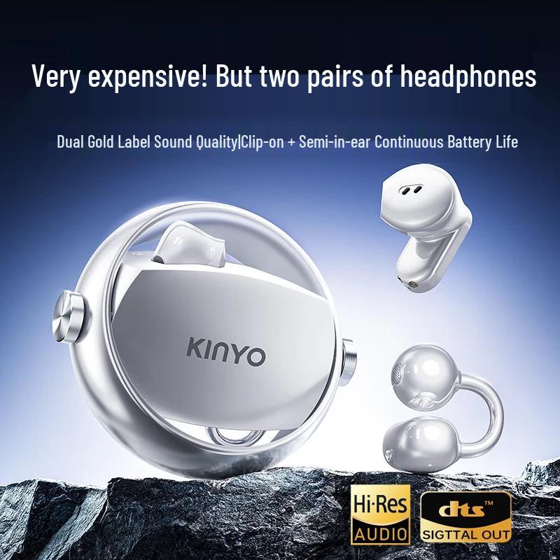 

JinYun A30Ai Semi-Open Clip-On Bluetooth Headphones IMAX Dual Stereo Sound