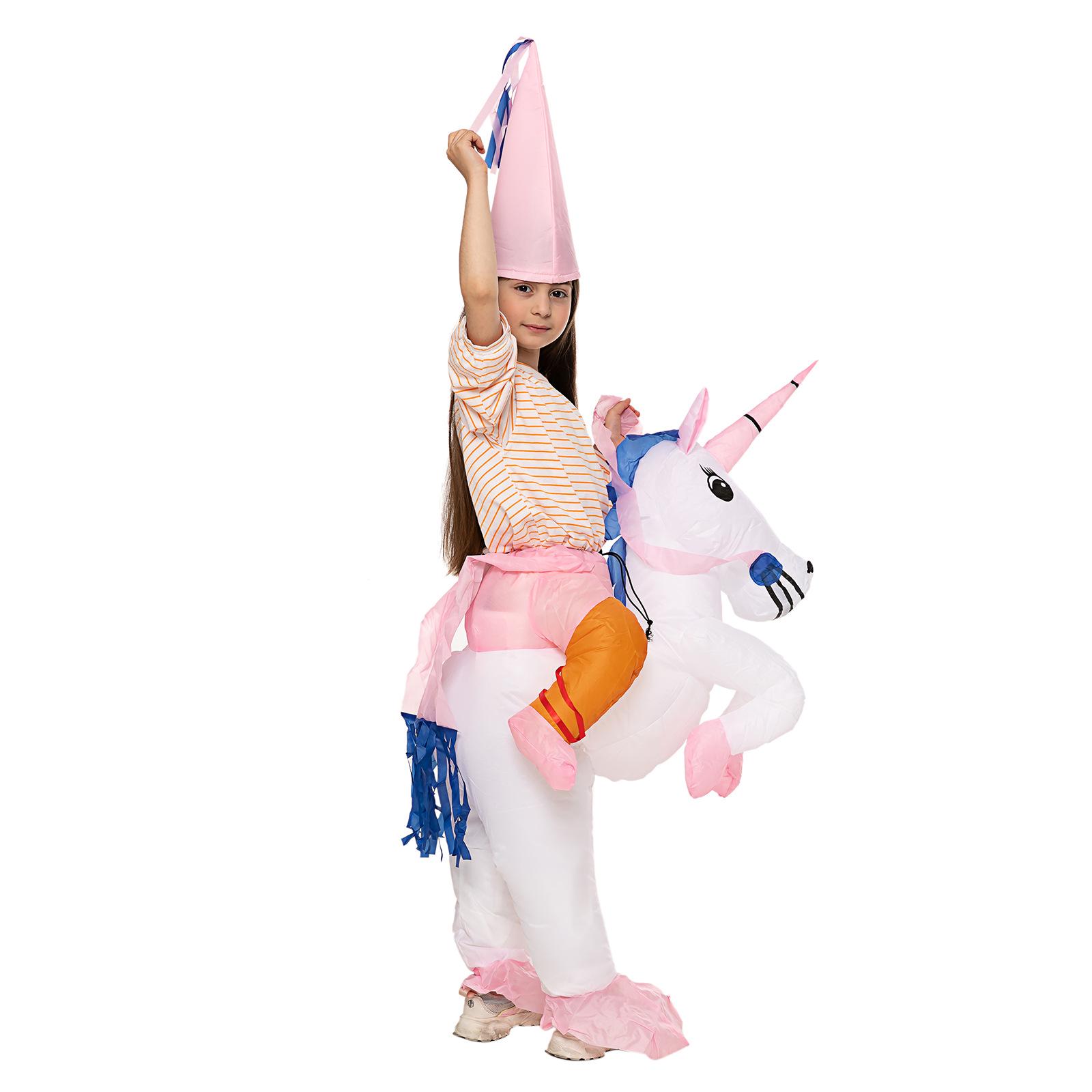 Colorful Inflatable Unicorn Costume for Stage Performance and Halloween One Size