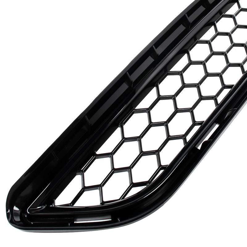 For Ford Fiesta 2013-2017 Gloss Black Honeycomb Front Bumper Lower Grille Grill