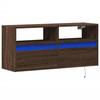 VidaXL Wall-mounted TV Cabinet with LED Lights Brown Oak 100x31x45 Cm 852340