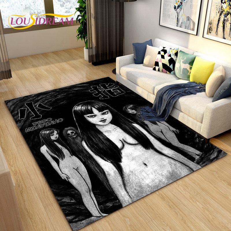 Junji Ito Tomie Kawakami Ghost  Area Rug Large,Carpet Rug for Living Room Bedroom Sofa Doormat Decoration,Kid Non-slip Floor Mat