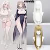 Long White Chowbie Nun Cosplay Wig For Halloween And Carnival Props
