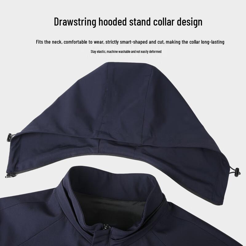 Caizi Men's Detachable Hood Outdoor Windbreaker Jacket