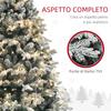 180cm Artificial Christmas Tree with 793 Branches, LED Lights and Snow-Covered Branches, Green