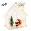 Customizable Gift for Kids Clear Acrylic House Ornament DIY Fillable Christmas with Light Crafting Supplies Rechargeable Lighted Table Centerpiece