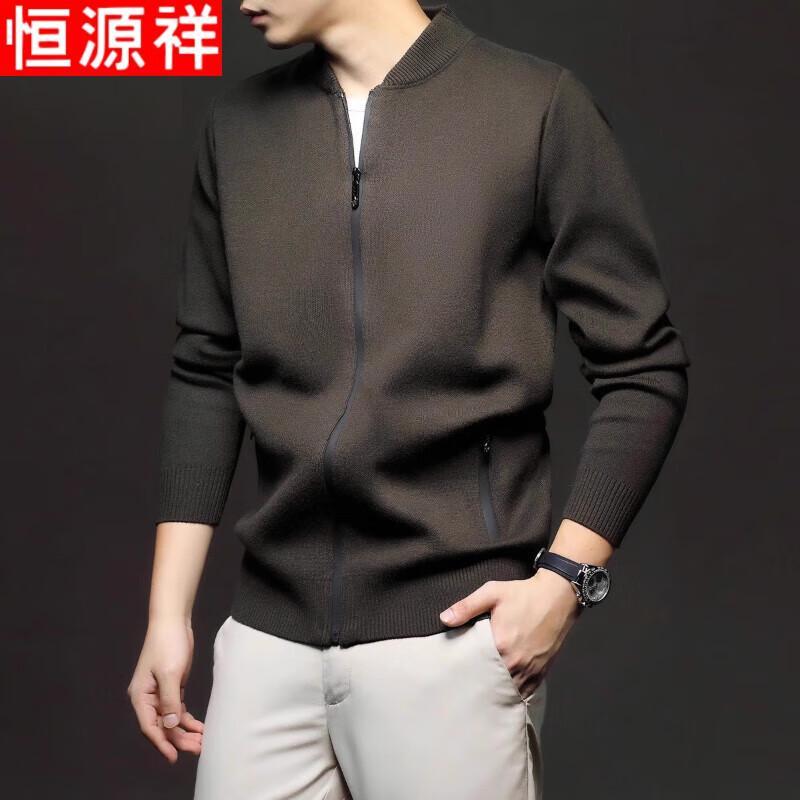 

Hengyuanxiang Мужской вязаный кардиган свободного кроя с бейсбольным воротником M