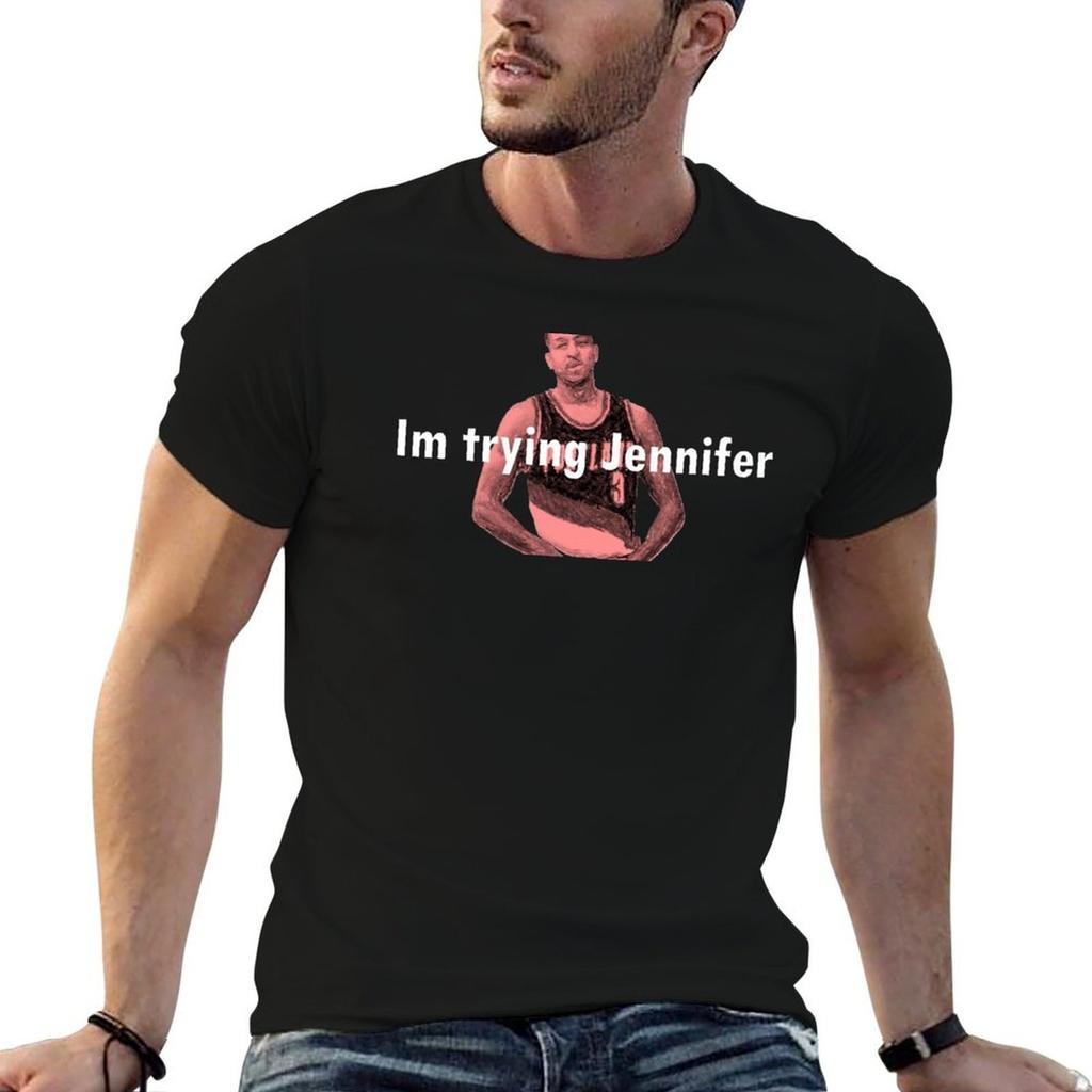 Im Trying Jennifer Cj Mccollum Tshirt T Shirts For Unisex Graphic Tees Essential T Shirt T Shirt Custom Print Tshirt