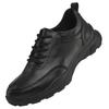 Men's Genuine Leather Casual Shoes with Foam Shock-Absorbing Sole, Lightweight & Versatile, Lace-up design, Thick Sole.