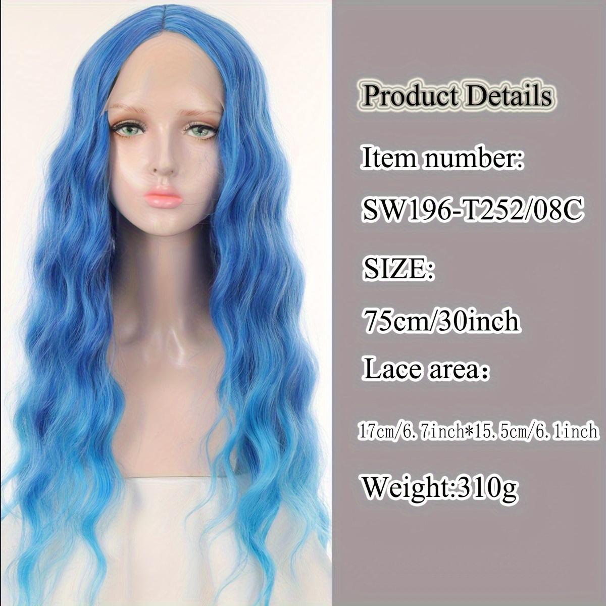 

Женский элегантный парик с вьющимися волнами на кружеве спереди - плотность 150%, площадь кружева 4x1, высокотемпературное волокно, средняя часть завязана вручную, универсальная посадка 30inch