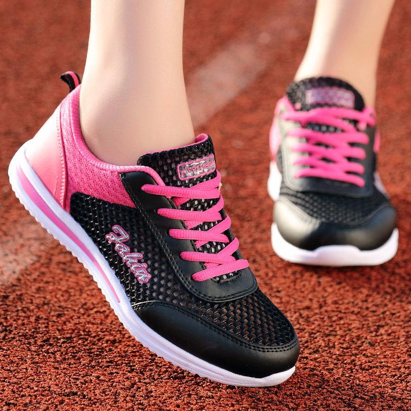 Not Tired Shoes Spring and Summer Mesh Breathable Sports Shoes Lightweight Student Running Shoes Black Casual Travel Shoes
