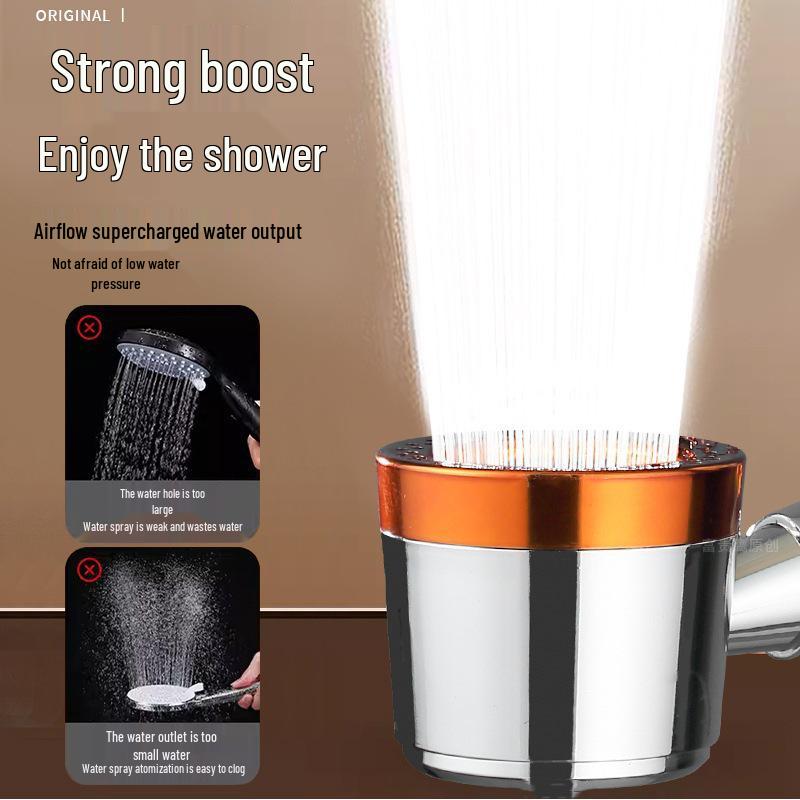 Rose Gold Cross-Border Enhanced Shower Head with Filter
