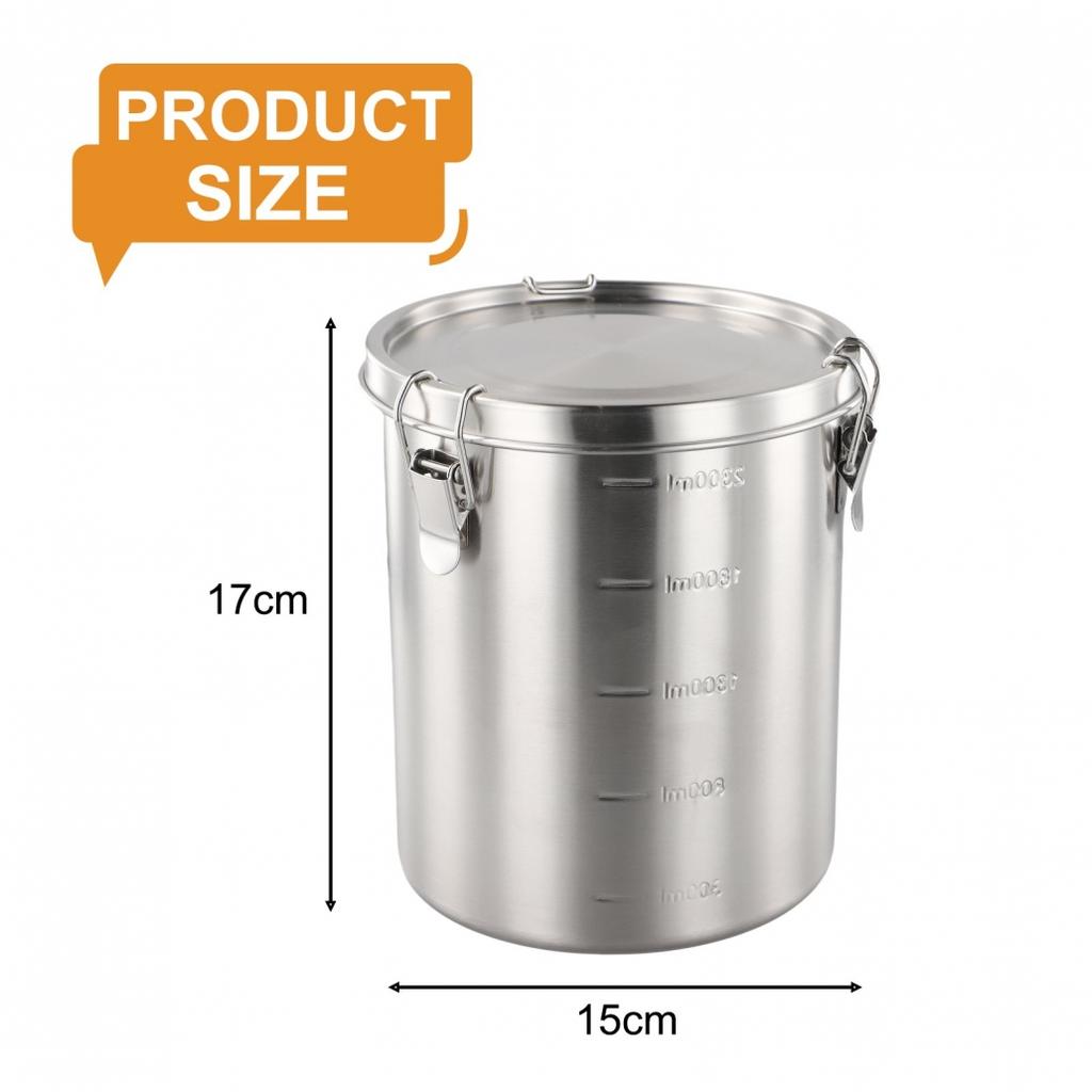 Large Volume Airtight Food Canister 2500ml for Sugar and Tea Storage