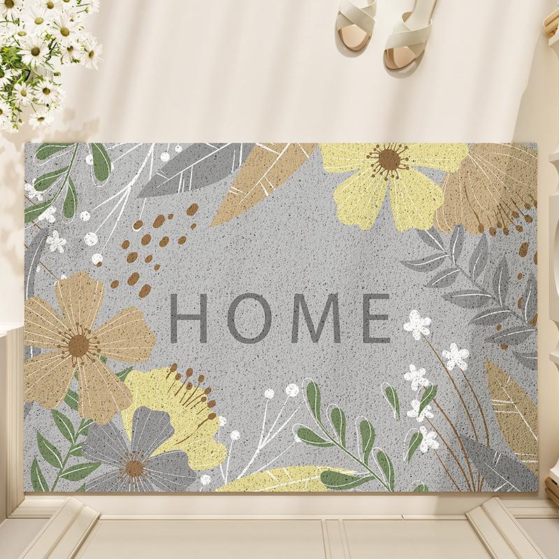 

Новый простой воздушный ПВХ коврик для входной двери, небольшой свежий коврик для чистки грязи, ковер для входной двери, шелковое кольцо 45*75cm