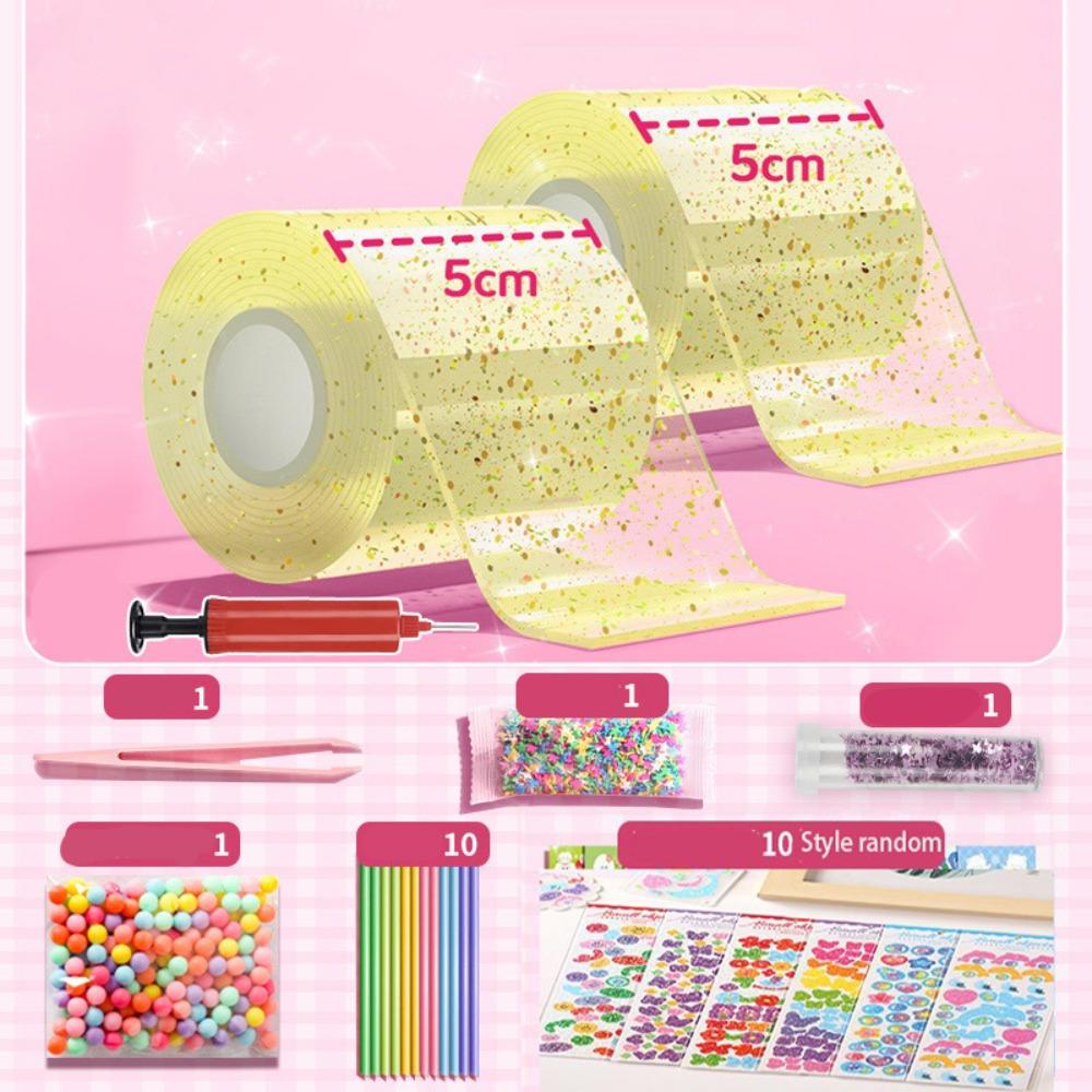 Transparent Blowing Bubble Full Set Reusable Nano Tape Crafts Nano Tape Toys School Supplies