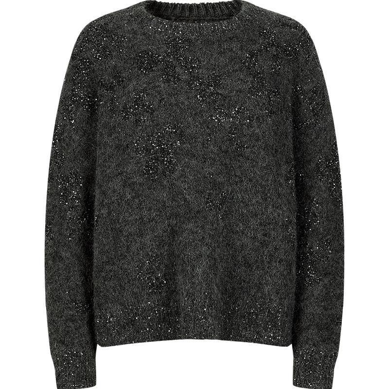 

JUZI Annakou Stars Women s Sequin Mohair Wool Knit Sweater M