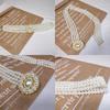 Women's Korean Style Pearl & Rhinestone Elastic Waistband for Dresses and Sweaters