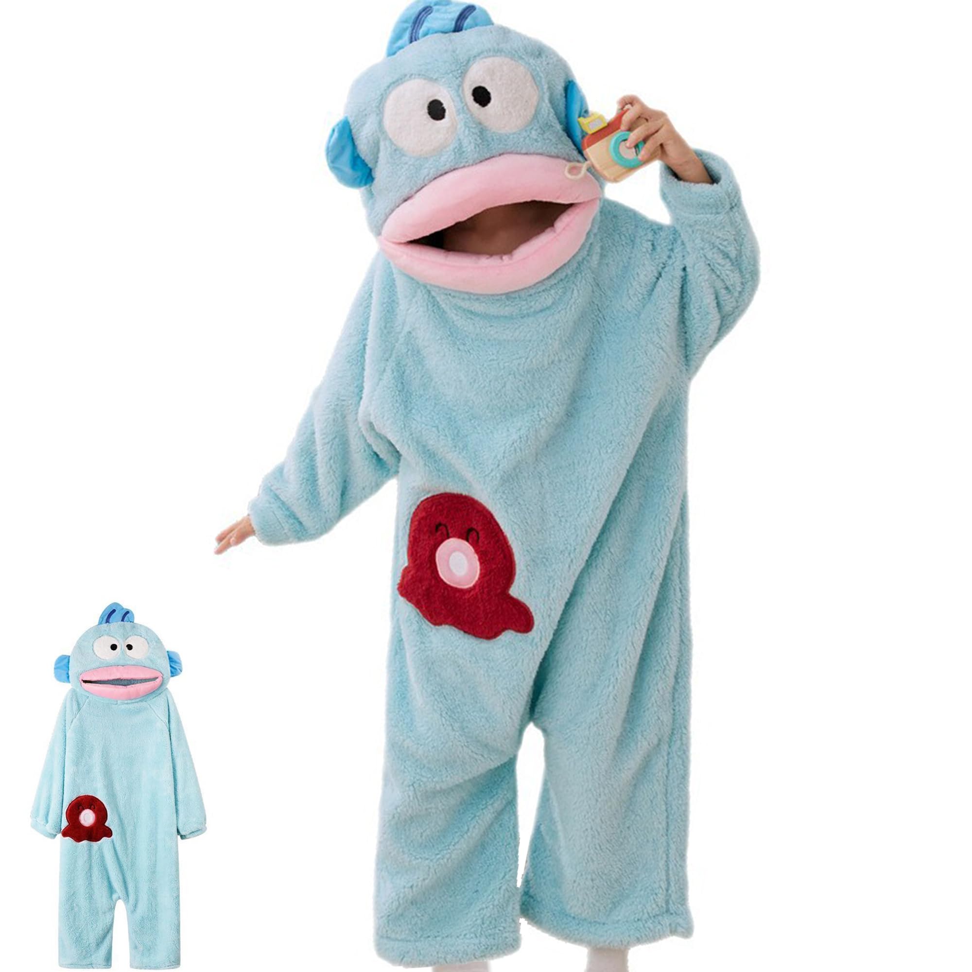 

Clownfish Costume Pajama Set, Full Body Flannel Cozy Unisex Sleepwear, All-Season, Size L (50-65kg, 155-165cm)
