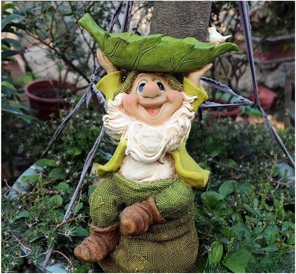 

Gnome Charming Outdoor Bird Feeder Unique Garden Decor Resin Craft Yard For Gnome Feeder A