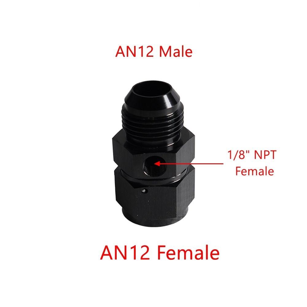 AN6 AN8 AN10 AN12 1/8" NPT Oil Pressure Sensor Adapter Gauge Gage Swivel Joint Connection Gauge Port Hose Pipe Adapter Fitting