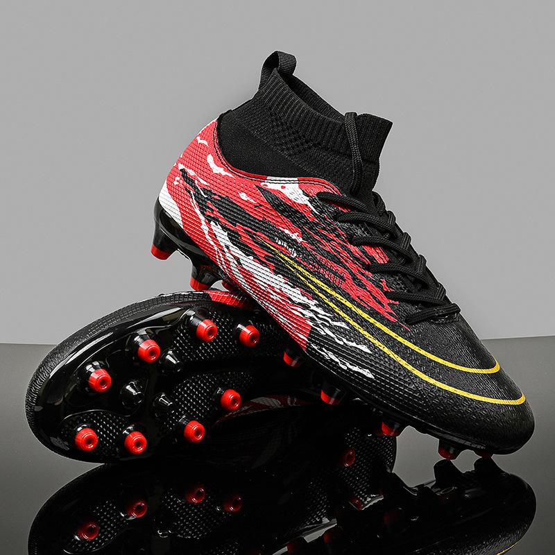 New Koufei men's and women's hosiery football shoes broken nails football shoes high-top student training shoes long nails