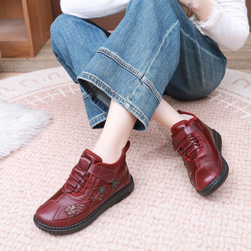 Boots Women's Winter Warm Shoes Lightweight Winter Women's Flat Soft Women