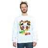 Disney Mens Mickey And Minnie Mouse Hippie Love Sweatshirt
