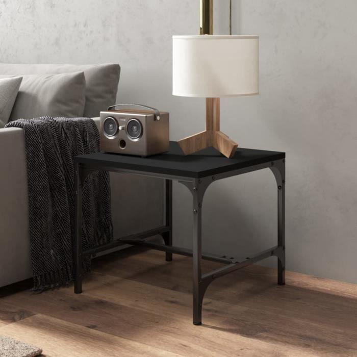 819402 vidaXL Table d'appoint Noir 40x40x35 cm Bois d'ingénierie