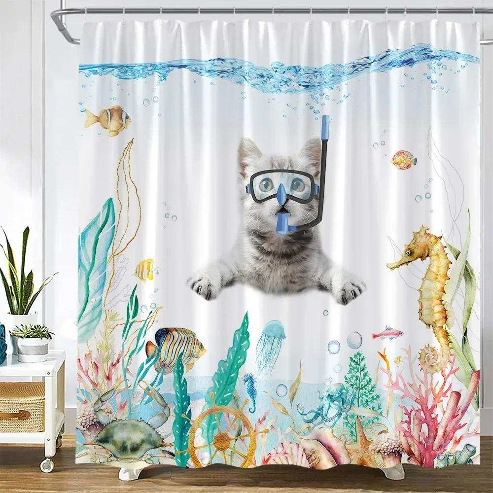 Tende da Doccia Divertenti con Dinosauri per Bambini Bianco Nero Cartone Animato Sagoma Animale da Bagno Tessuto Set Decorazione Bagno Bambino Con Ganci