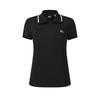 FILA Golf Series Simple Fashion Sports Comfortable Short Sleeve Polo Shirt Women tops Deep-Black A11W615105FBK