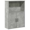 Bookshelf Concrete Grey 60 x 24 x 85 cm Engineered Wood