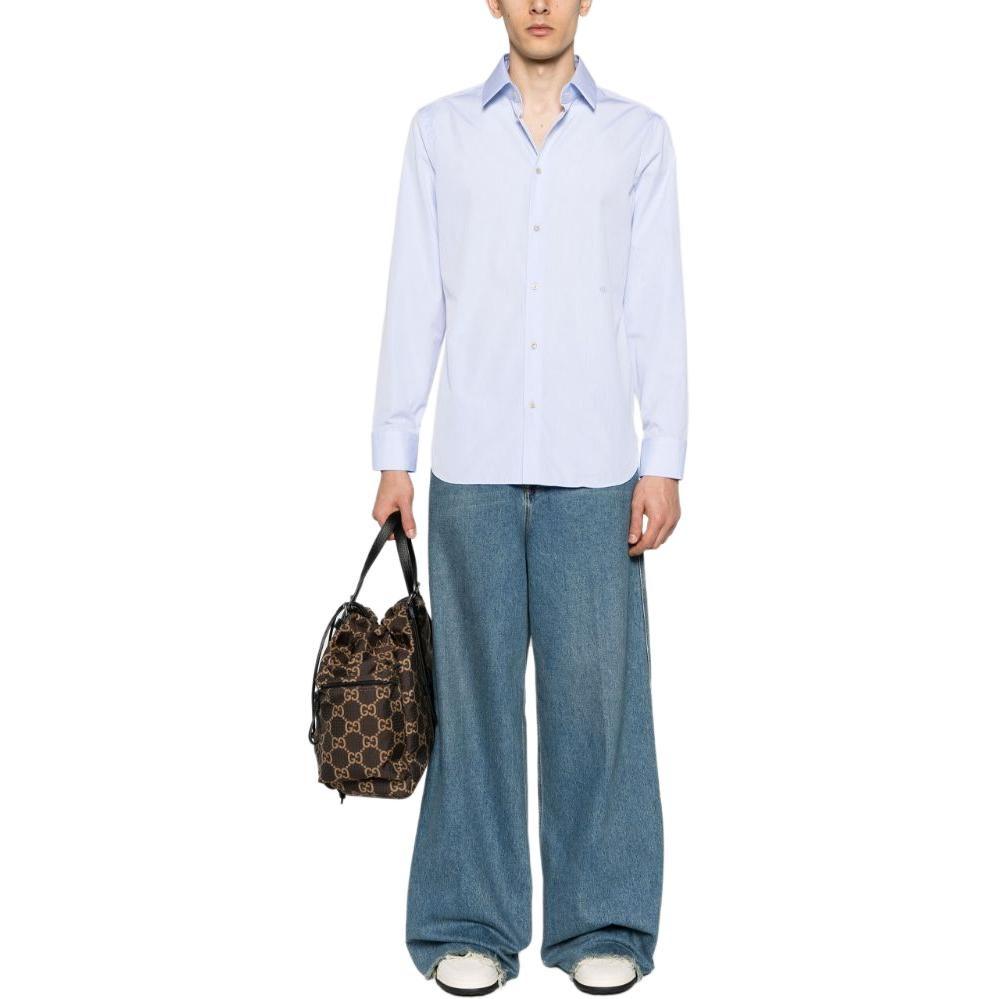 GUCCI Lido Shirt Men's Light Blue 699550-ZAJOL-4910