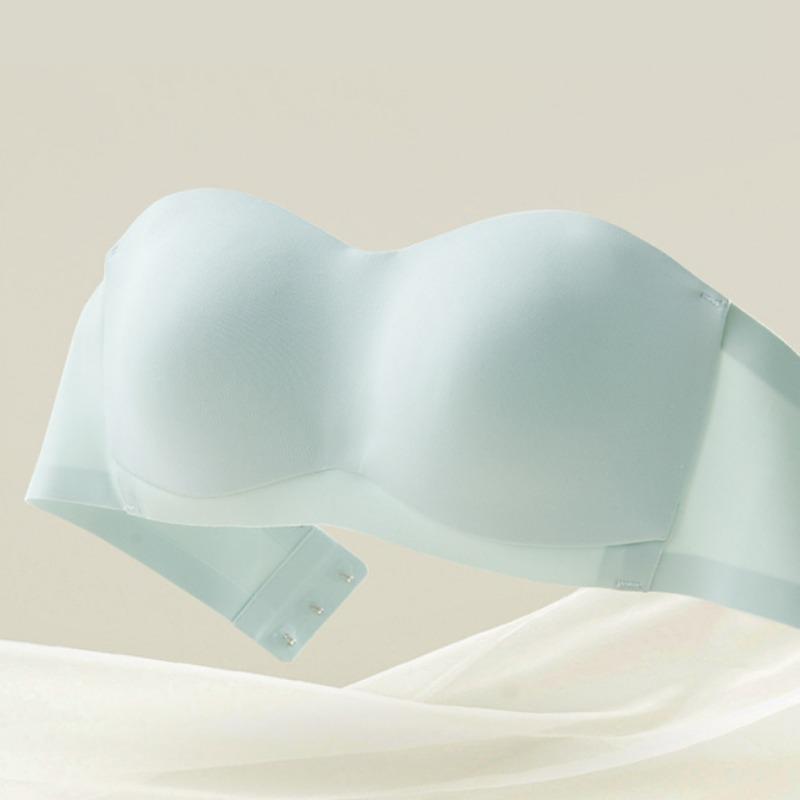 Non-marking Underwear Gathered Strapless Bra Summer Thin Section Non-slip Non-steel Ring Back Bra