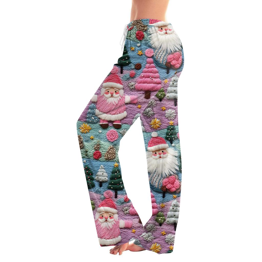 Women's Casual Fashion Women's Sports Home Christmas Pajama Pants Long Pants