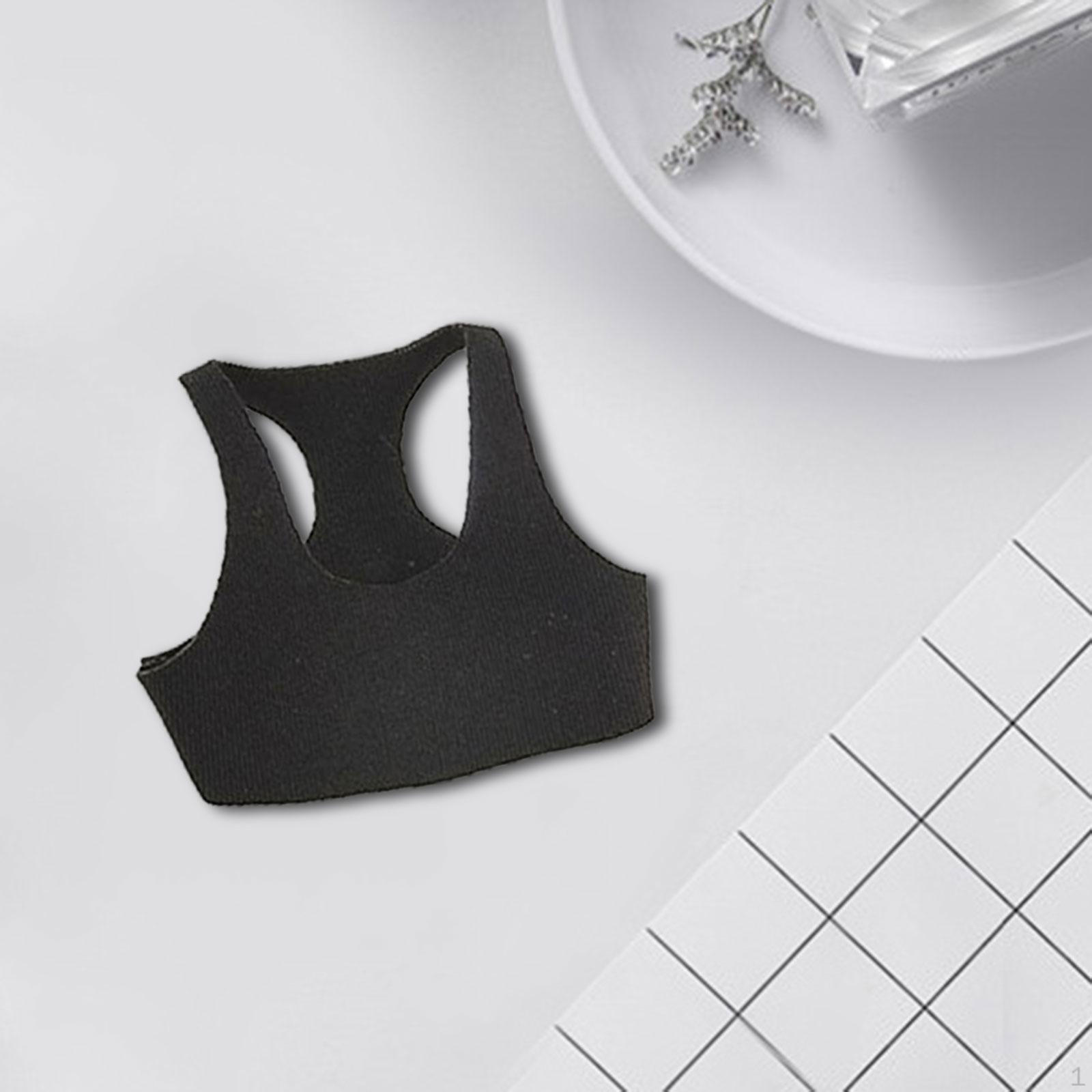 

1/6 Scale Sports Bra Female Doll Clothes Comfortable Stylish Dress up Clothing Outfit for 12 чорний