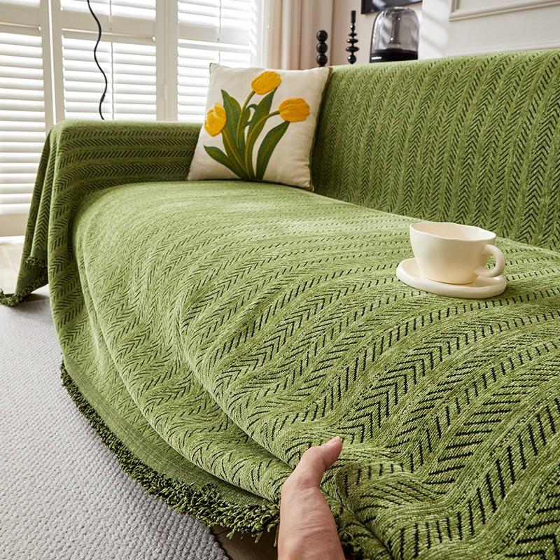 Chenille Full Coverage Slip Resistant Sofa Cover Cat Scratch Proof One Piece Throw Advanced Universal Protector