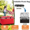 30l Foldable Picnic Bag Large Capacity Thermal Insulated Cooler Basket With Dual Carry Handles For Outdoor Camping