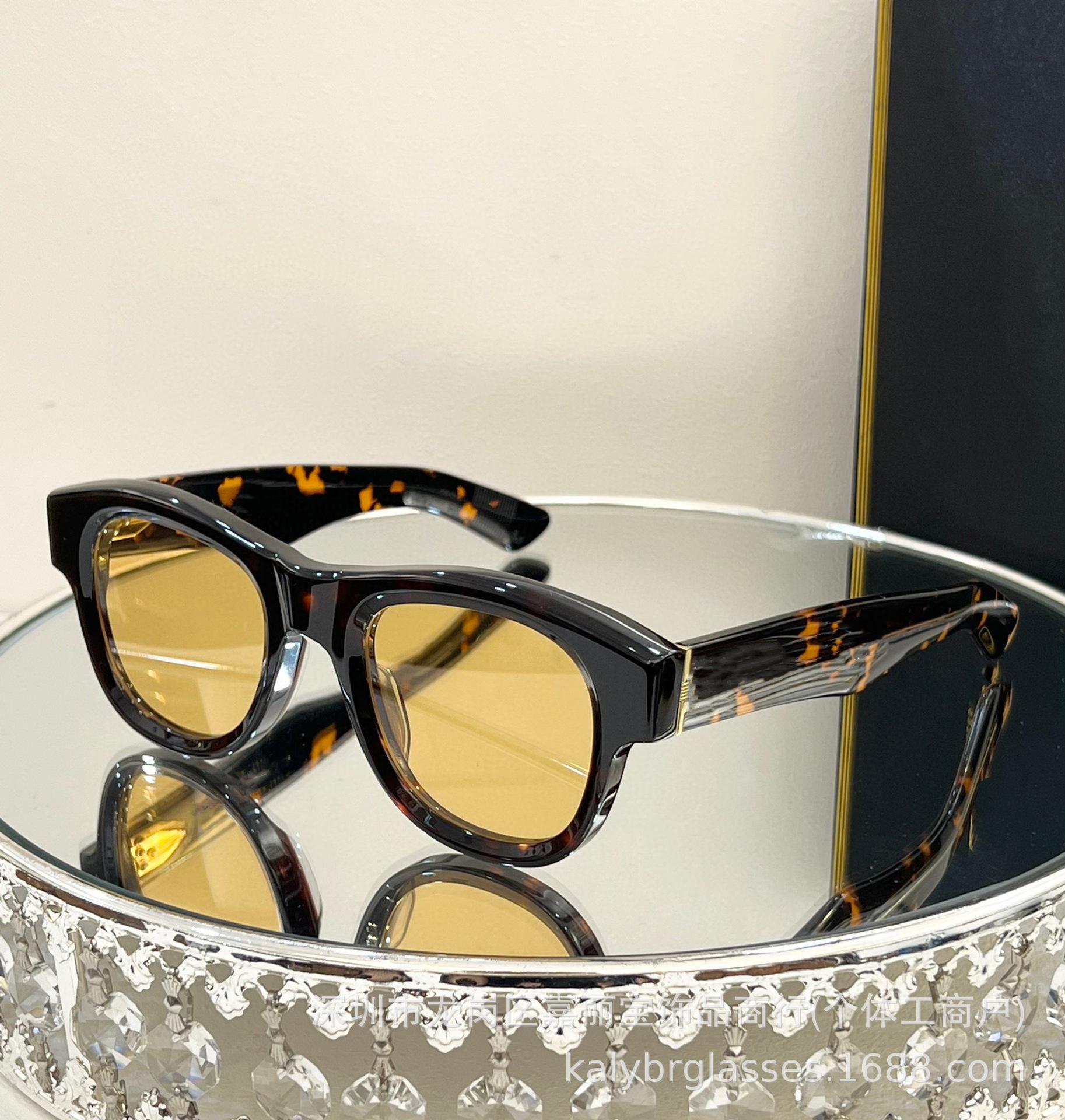 

JMM Fashion High-End Круглые солнцезащитные очки ручной работы из ацетата класса люкс 51mm-24mm-146mm