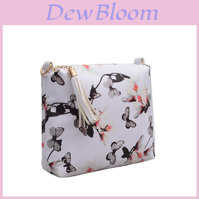 Damen Einzelschultertasche Blumenmuster Canvas-Material Bequem Leicht