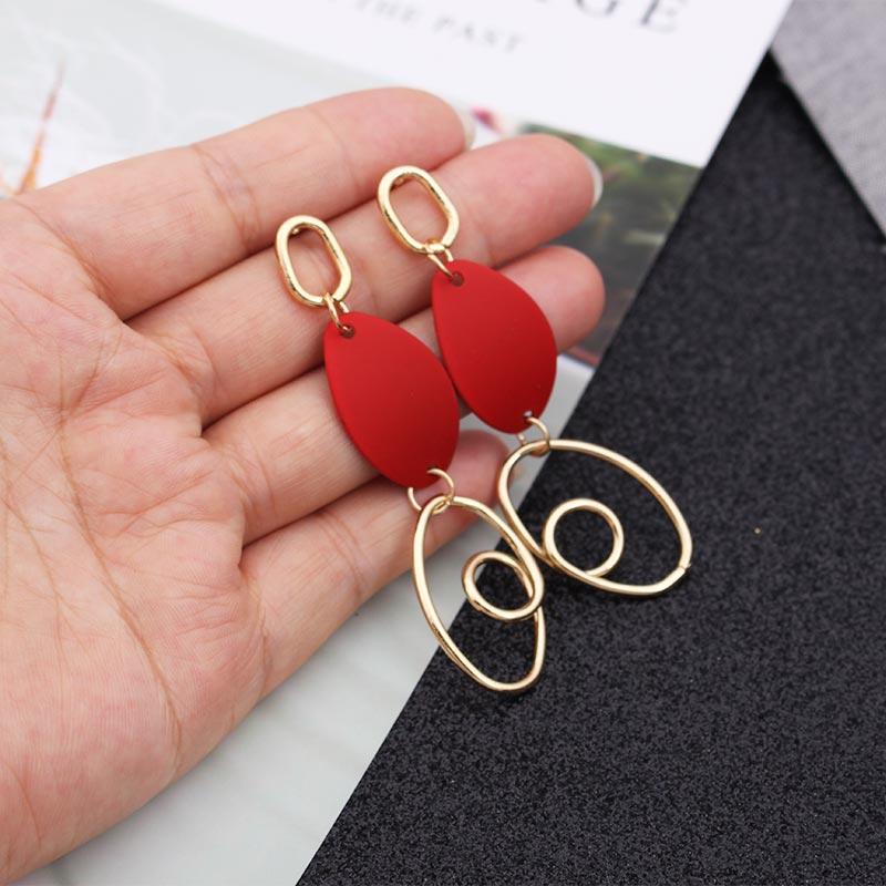 Orecchini Statement Vintage Retrò 2019 Bianchi Geometrici Lunghi Pendenti per Donne Matrimonio Festa Regalo di Natale Ingrosso
