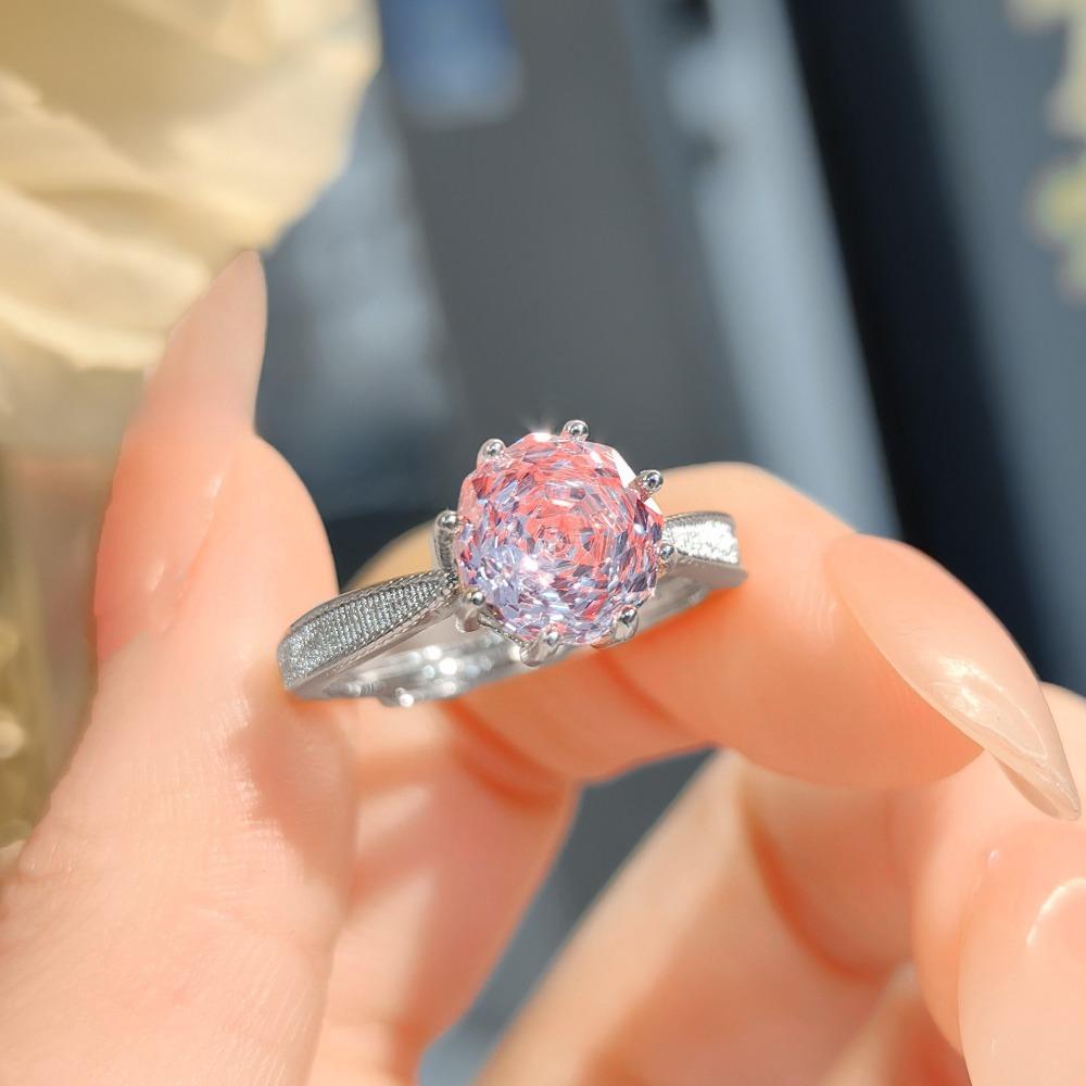 Rose Cut Iridescent Diamond Pendant Necklace Pink Diamond Earrings Paraiba Ring Color Gemstone Jewelry Set