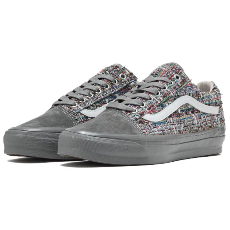 Vans Old Skool Tweed Classic Versatile Low-Top Skate Shoes Unisex Sneakers Gray VN000D9V85T1