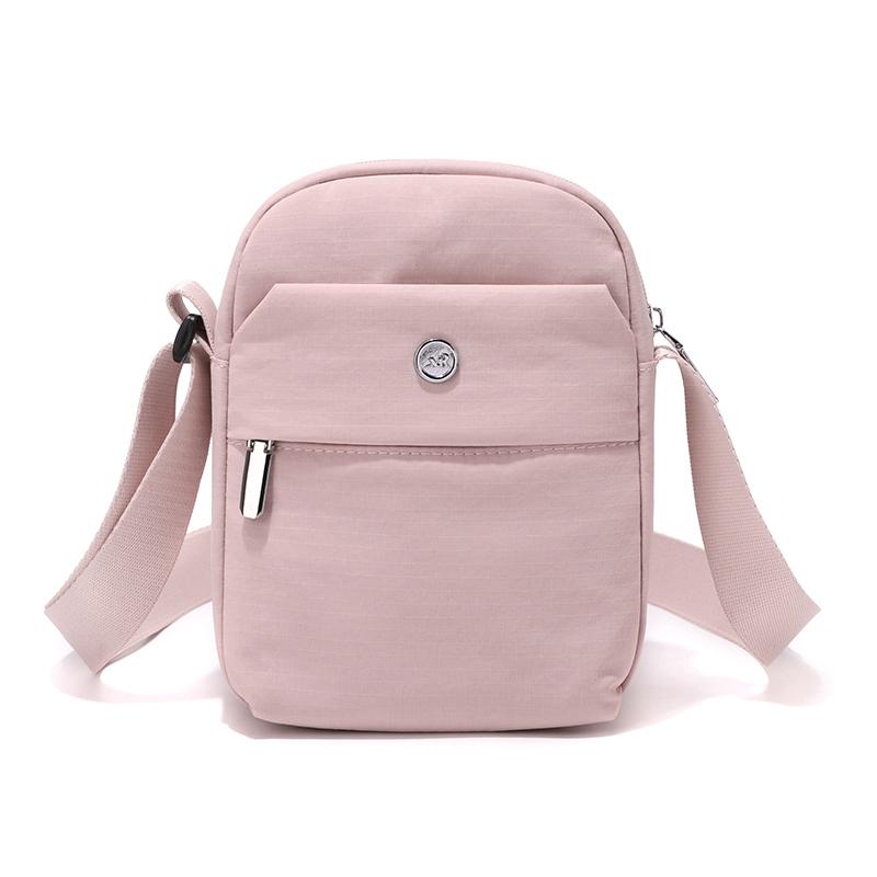 Lightweight Nylon Crossbody Bag with Front Flap Snap Closure Casual Mini Shoulder Purse for Daily Travel