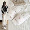 Plachsohlige Plüsch-Oberbekleidung Herbst und Winter Drag Fashion Neue Zuhause Ein-Wort-Drag Fluffy Slipper Damen