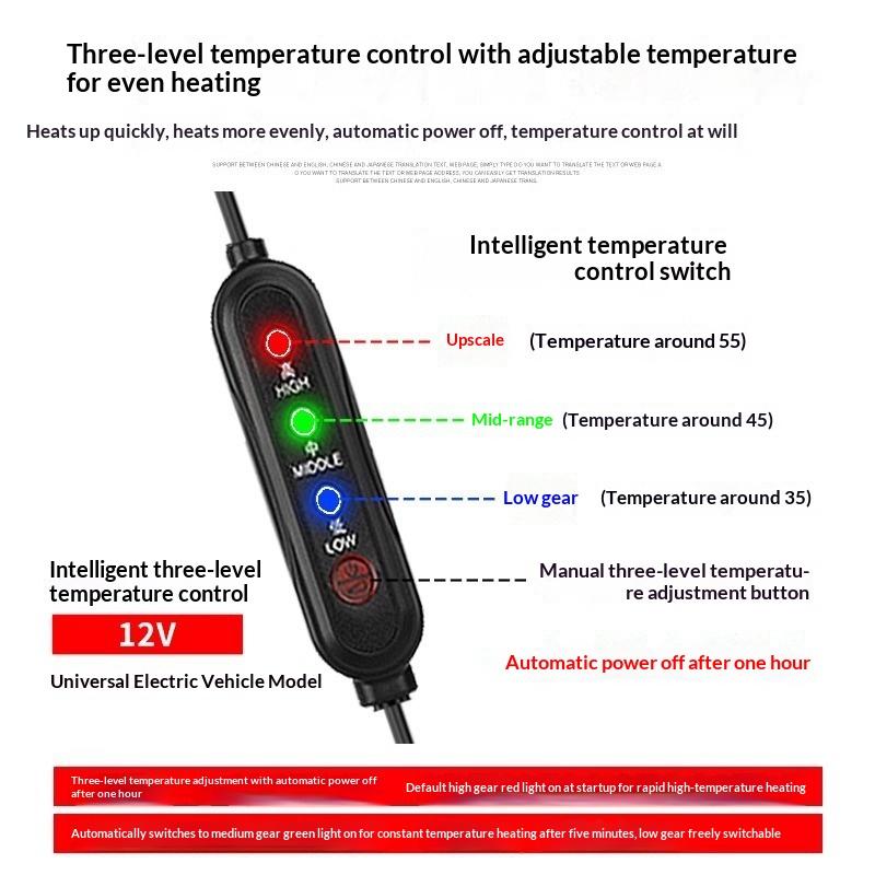 1 Set Schnelles Aufheizen Nicht-Zerstörende Aufklebbare Montage Wärmer Moto USB Beheizte Lenkergriffe 3-stufige Temperaturregelung