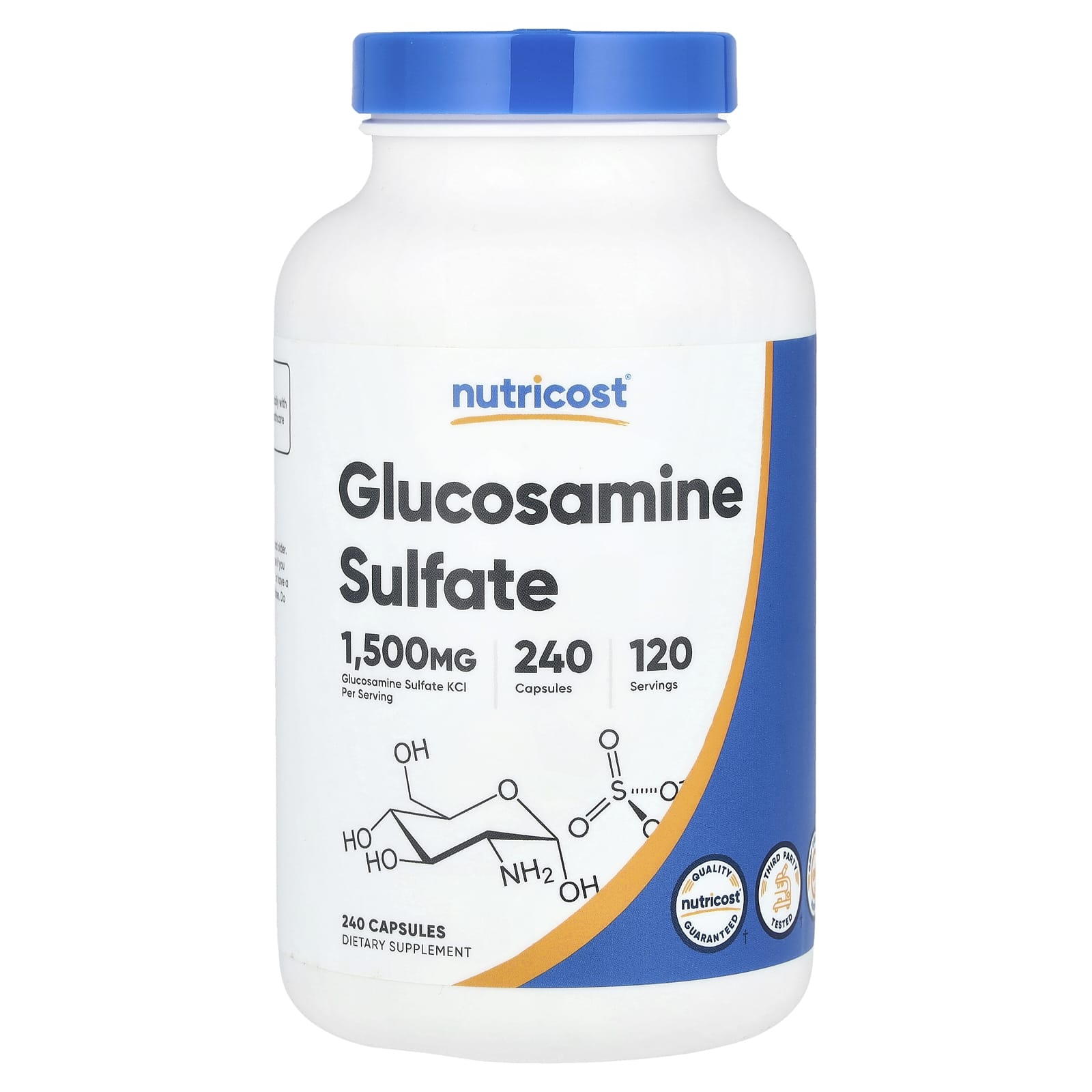 

Glucosamine Sulfate, 1,500Mg, 240 Capsules (750Mg per Capsule)