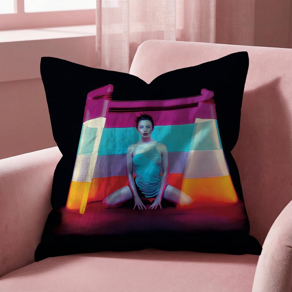Singer K-KylieS M-MinogueS Cushion Cover Multi-Scene Pillow Cover for Home & Car - Reversible, Soft & Durable for Daily Use