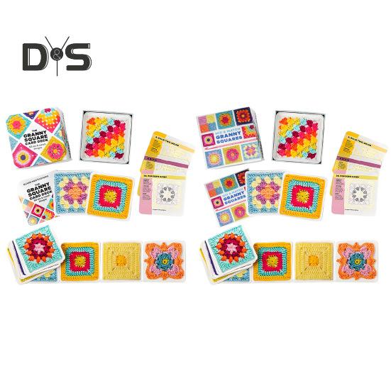 The Granny Square Card Deck 50 Mix Crochet Patterns Card Deck Crochet Blocks Clothes Accessories for Adults Beginner