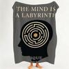 Art Vintage Mind Maze P Print Cartoon Throw Flannel Throw Blanket Suitable for Sofa Living Room Bedroom